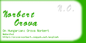 norbert orova business card